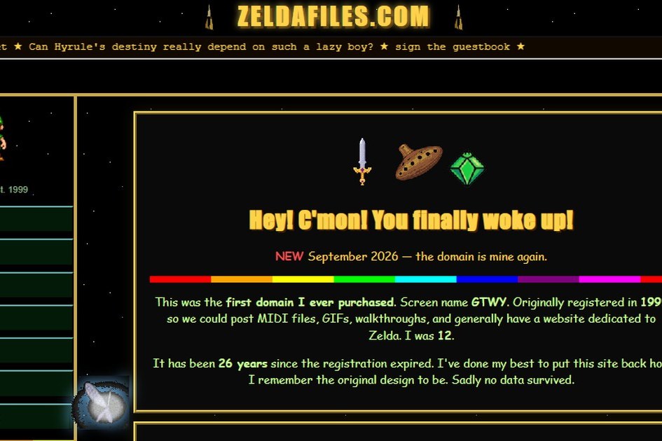 Zeldafiles, frames and gold triforces